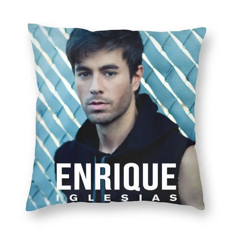 

Enrique Iglesias Spanish Singer Pillow Case 45x45cm Bedroom Decoration Live Concert Cushions Cover For Sofa Square Pillowcase