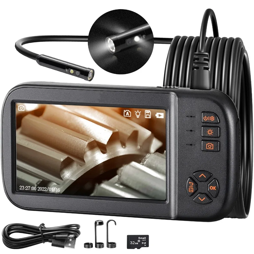 Triple Lens Borescope Camera 16.4', 4.5" IPS Borescope Camera with 8 Lights, 1080P and 3 Adjustable Brightness Levels
Triple Lens Borescope Camera 16.4', 4.5" IPS Borescope Camera with 8 Lights, 1080P and 3 Adjustable Brightness Levels