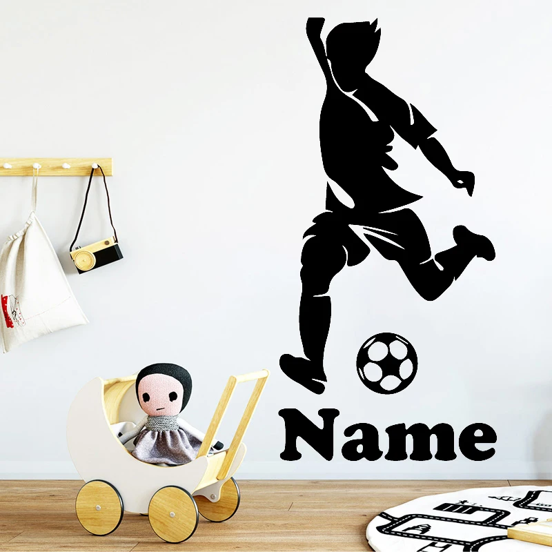 Виниловая наклейка с именем на заказ, наклейка на стену с изображением футбола для детей, мальчиков, спальни, гостиной, украшение для футбол...
Виниловая наклейка с именем на заказ, наклейка на стену с изображением футбола для детей, мальчиков, спальни, гостиной, украшение для футбол...