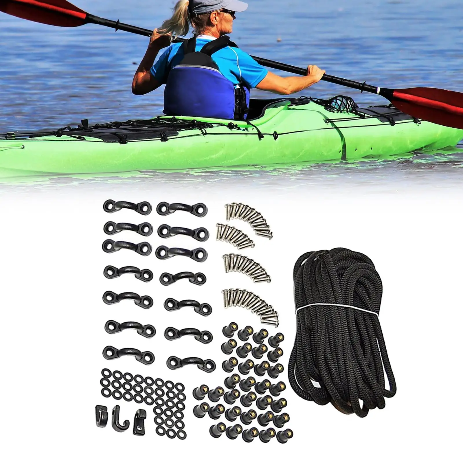 Kayak Elastic Rope Kit Deck Bungee Rigging Kit With Screw Nut C Type Buckle J Buckle Outdoor Tool For Kayak Boat Or Canoe
Kayak Elastic Rope Kit Deck Bungee Rigging Kit With Screw Nut C Type Buckle J Buckle Outdoor Tool For Kayak Boat Or Canoe