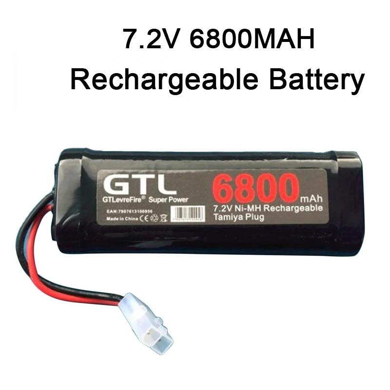 Rechargeable Battery 7.2V 6800mAh Nimh with Tamiya Discharge Connector, Suitable for Rc Toys and Model Airplanes
Rechargeable Battery 7.2V 6800mAh Nimh with Tamiya Discharge Connector, Suitable for Rc Toys and Model Airplanes