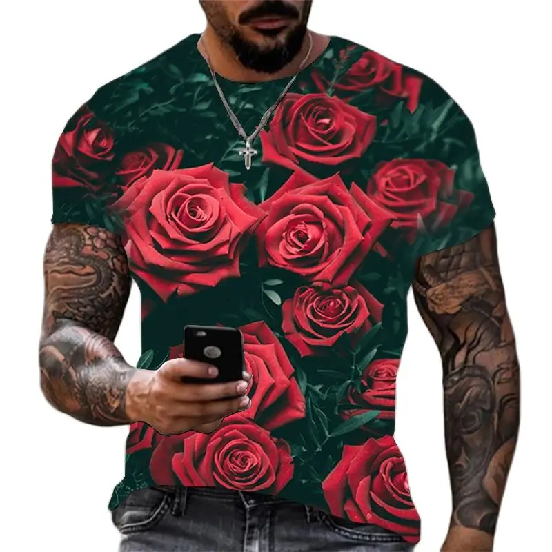 Summer Floral Rose 3D Print Men Women T Shirts Casual Loose Short Sleeve O-neck Streetwear Tops & Tees Oversized T-shirts 6XL
Summer Floral Rose 3D Print Men Women T Shirts Casual Loose Short Sleeve O-neck Streetwear Tops & Tees Oversized T-shirts 6XL
