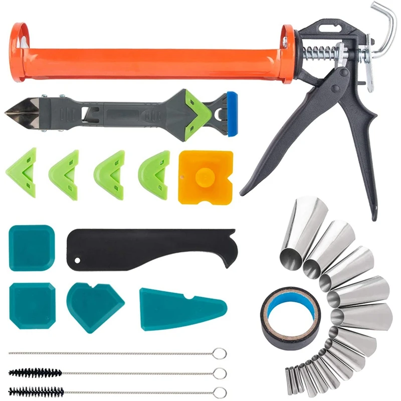 Silicone Sealing Tool Kit,With Multi-Functional Bevel Scraper,Suitable For Kitchen And Bathroom Window Sealant Enclosure
Silicone Sealing Tool Kit,With Multi-Functional Bevel Scraper,Suitable For Kitchen And Bathroom Window Sealant Enclosure