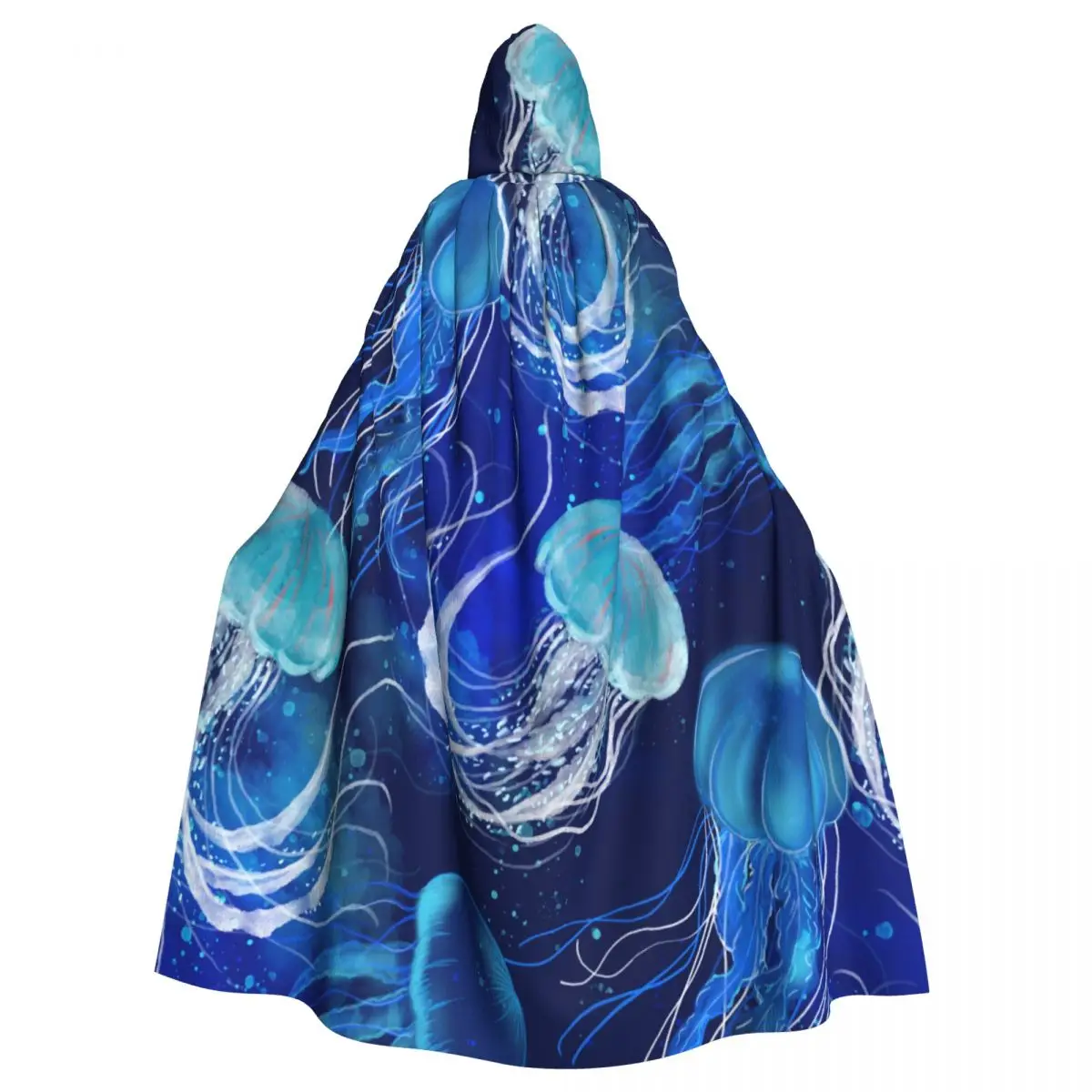 Long Cape Cloak Blue Jellyfishes Swimming Underwater Hooded Cloak Coat Autumn Hoodies
Long Cape Cloak Blue Jellyfishes Swimming Underwater Hooded Cloak Coat Autumn Hoodies
