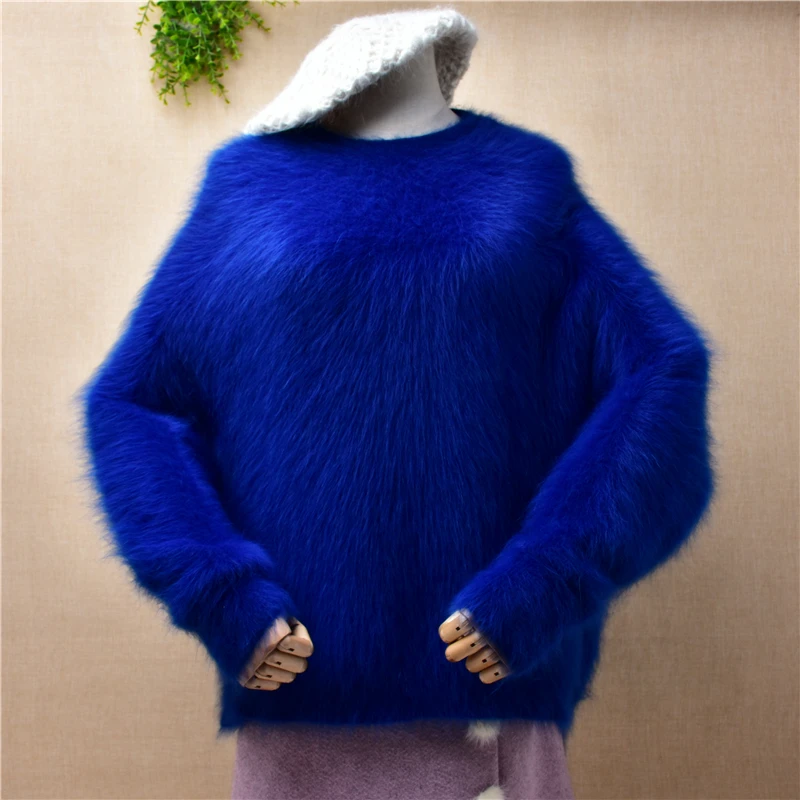 female women autumn winter clothing blue mink cashemre knitted long sleeves o-neck loose pullover angora fur jumper sweater top
female women autumn winter clothing blue mink cashemre knitted long sleeves o-neck loose pullover angora fur jumper sweater top