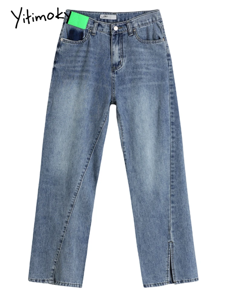 Yitimoky High Waist Fashion Contrast Color Women's Jeans Split 2022 Full Length Flare Pants Vintage Straight Denim Ladies Jeans
Yitimoky High Waist Fashion Contrast Color Women's Jeans Split 2022 Full Length Flare Pants Vintage Straight Denim Ladies Jeans