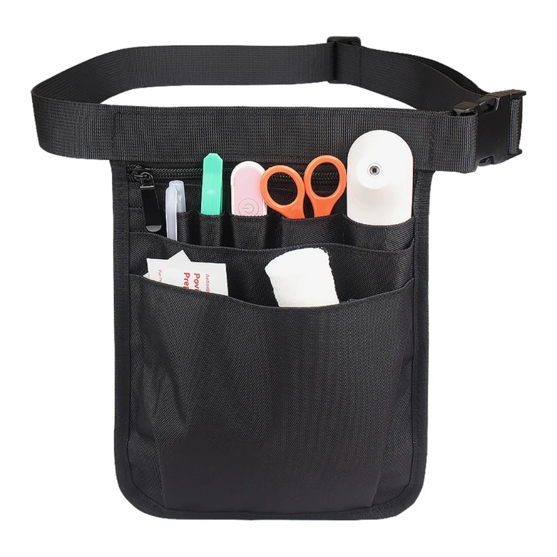 

C5AE Medicals Organizer Belt for Nurses Multi-Compartment Nurse Fanny Pack Organizer Medicals Gear Hip Bag Utility Waist Pack