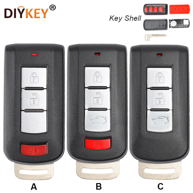 DIYKEY 3/4 Button Replacement Remote Key Shell Case Fob for Mitsubishi Outlander Lancer Eclipse Galant
DIYKEY 3/4 Button Replacement Remote Key Shell Case Fob for Mitsubishi Outlander Lancer Eclipse Galant