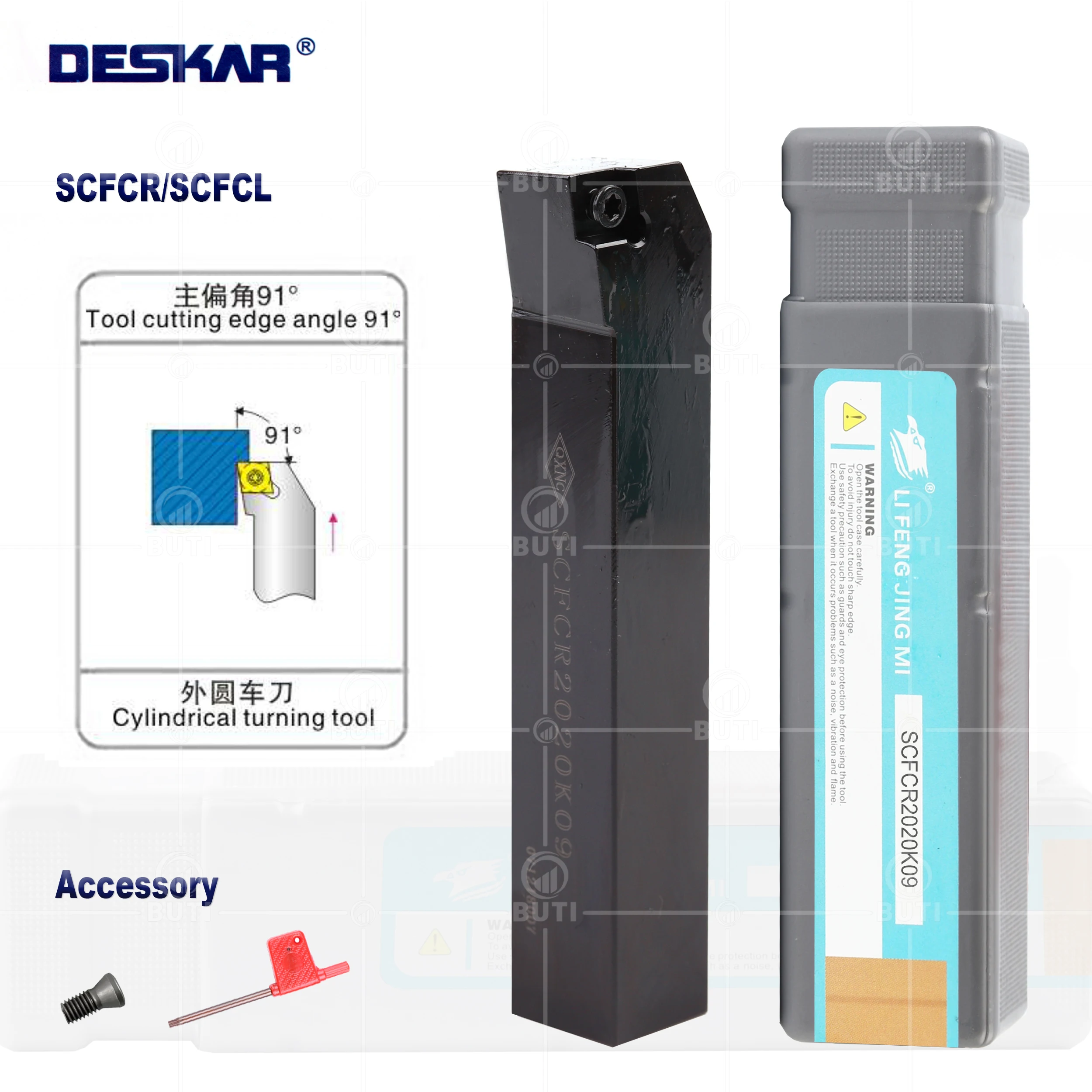 DESKAR 100% Original SCFCR SCFCL 1212H06 1616H09 2020K09 External Turning Tools Holder For CCMT060204 Used On CNC Lathe Machine 
DESKAR 100% Original SCFCR SCFCL 1212H06 1616H09 2020K09 External Turning Tools Holder For CCMT060204 Used On CNC Lathe Machine