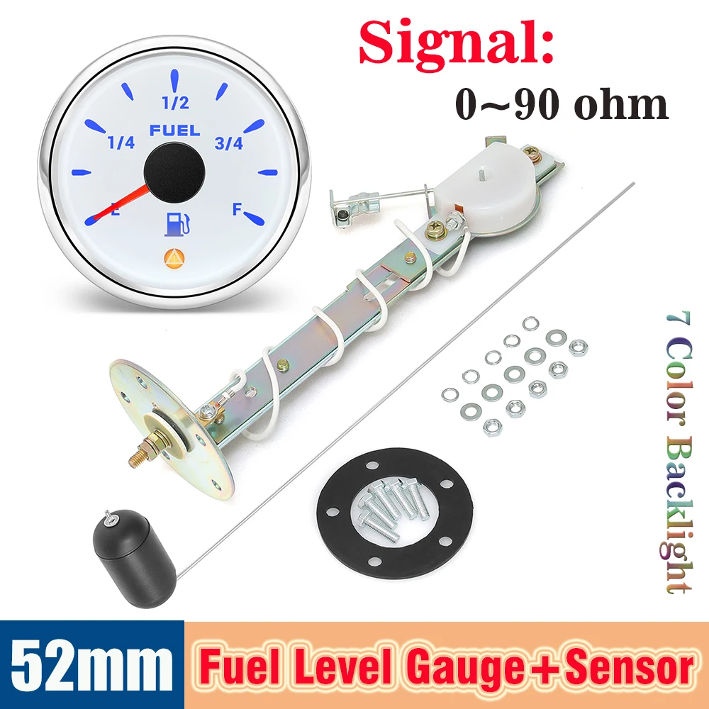 7-цветная подсветка, 52 мм, указатель уровня топлива с мигающей сигнализацией, автомобильный измеритель уровня масла, предупреждающий датчик уровня топлива 240-33 Ом 0-190 Ом 0-90 Ом 
7-цветная подсветка, 52 мм, указатель уровня топлива с мигающей сигнализацией, автомобильный измеритель уровня масла, предупреждающий датчик уровня топлива 240-33 Ом 0-190 Ом 0-90 Ом