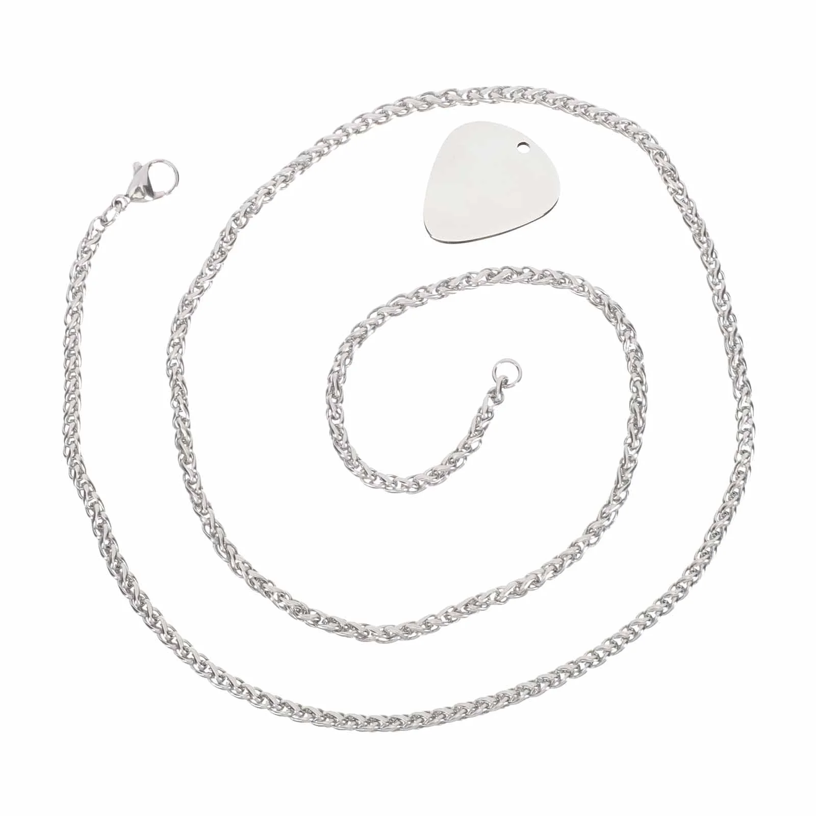 Metal Guitar Pick Necklace Bass Pick Necklace Guitar Pick Pendant with Chain
Metal Guitar Pick Necklace Bass Pick Necklace Guitar Pick Pendant with Chain