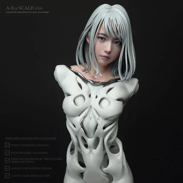NX AI Girl Resin Figure Bust Statue Model Kit Tumei Colorless Self-assembled Resin Doll Soldier Movable Figure 160mm
NX AI Girl Resin Figure Bust Statue Model Kit Tumei Colorless Self-assembled Resin Doll Soldier Movable Figure 160mm