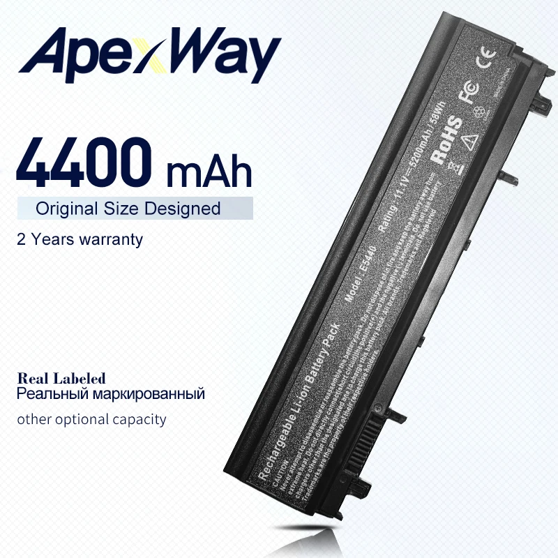 ApexWay 4400mAh E5440 Laptop Battery for Dell Latitude E5540 3K7J7 970V9 9TJ2J N5YH9 451-BBID 451-BBIE 451-BBIF 312-1351 VV0NF
ApexWay 4400mAh E5440 Laptop Battery for Dell Latitude E5540 3K7J7 970V9 9TJ2J N5YH9 451-BBID 451-BBIE 451-BBIF 312-1351 VV0NF