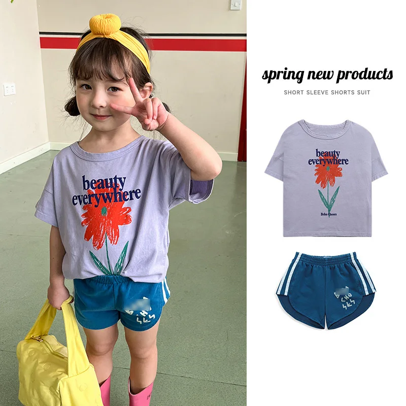 Kids T-Shirts Short Sets 2022 Spring Summer New Cotton Tops Pants Suit for Boys Girls Kids Summer Cloth
Kids T-Shirts Short Sets 2022 Spring Summer New Cotton Tops Pants Suit for Boys Girls Kids Summer Cloth