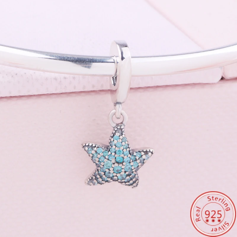 Женский серебряный браслет с подвеской в виде морской звезды |