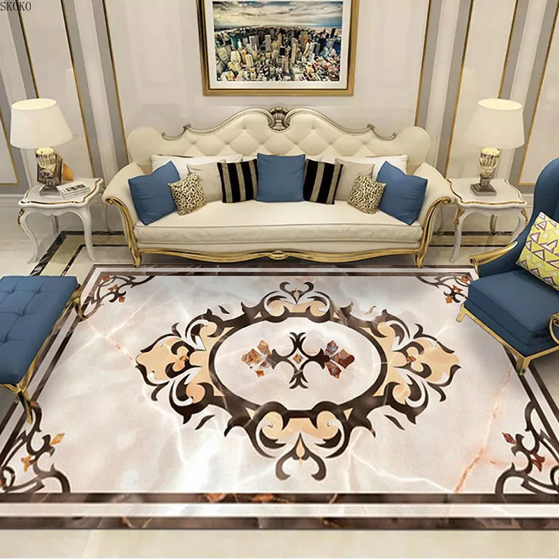 European And American Luxury Living Room Carpet Bedroom Home Carpet Washable Non-Slip Carpet Modern Geometric Printing Floor Mat
European And American Luxury Living Room Carpet Bedroom Home Carpet Washable Non-Slip Carpet Modern Geometric Printing Floor Mat