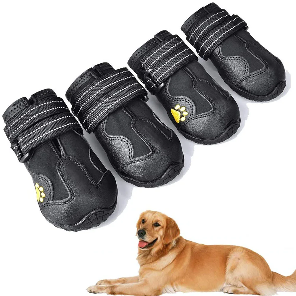 Dog Boots Waterproof Dog Shoes Dog Booties with Reflective Rugged Anti-Slip Sole and Skid-Proof Outdoor Large Dog Shoes 4Pcs
Dog Boots Waterproof Dog Shoes Dog Booties with Reflective Rugged Anti-Slip Sole and Skid-Proof Outdoor Large Dog Shoes 4Pcs