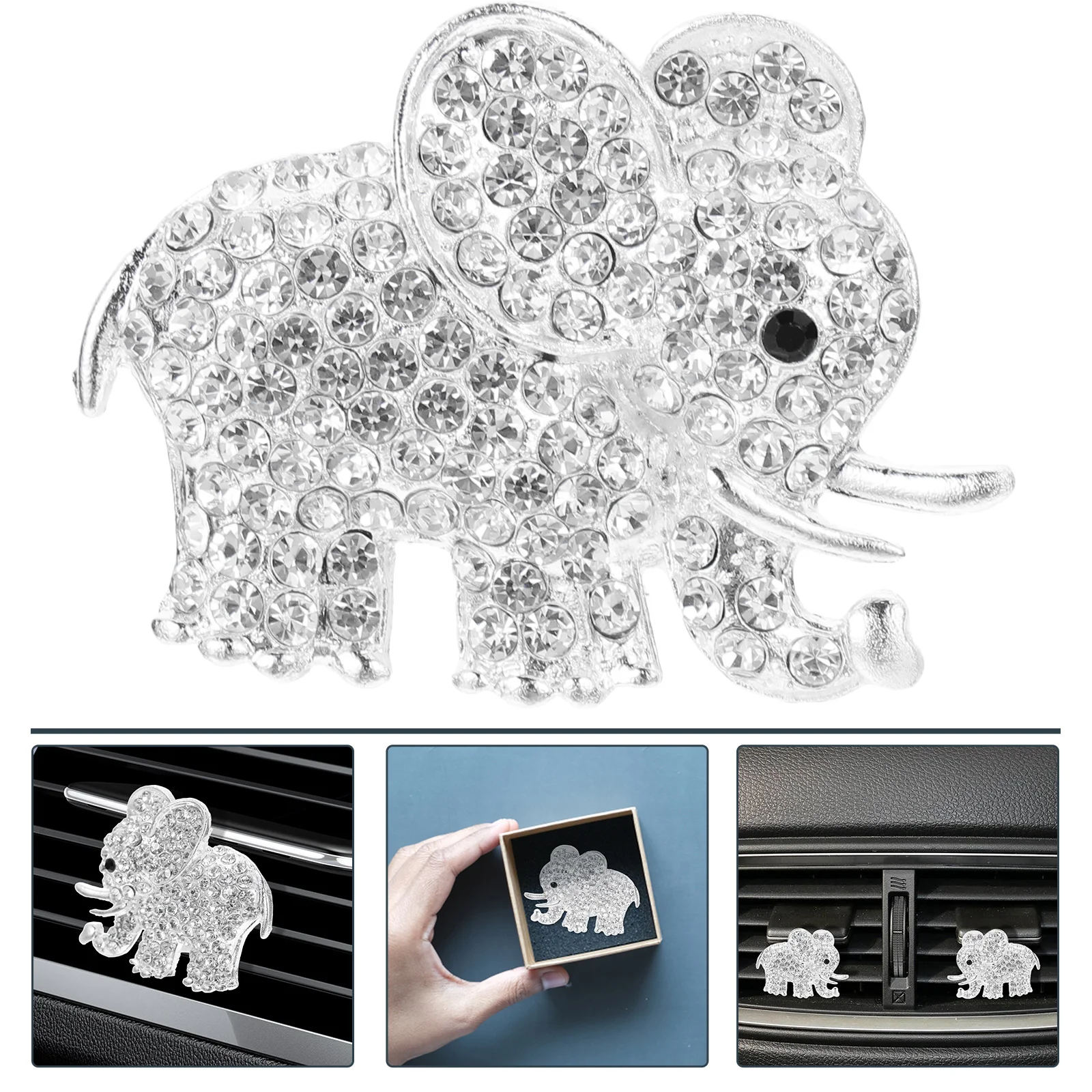 2pcs Crystal Elephant Car Air Vent Clip Car Diffuser Clip Elephant Car Accessories
2pcs Crystal Elephant Car Air Vent Clip Car Diffuser Clip Elephant Car Accessories