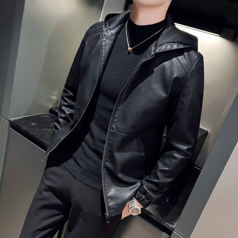 2023 Autumn and Winter Men Korean Version Slim-fit Hooded Leather Casual Coat Trend Handsome Wallet Motorcycle Suit
2023 Autumn and Winter Men Korean Version Slim-fit Hooded Leather Casual Coat Trend Handsome Wallet Motorcycle Suit