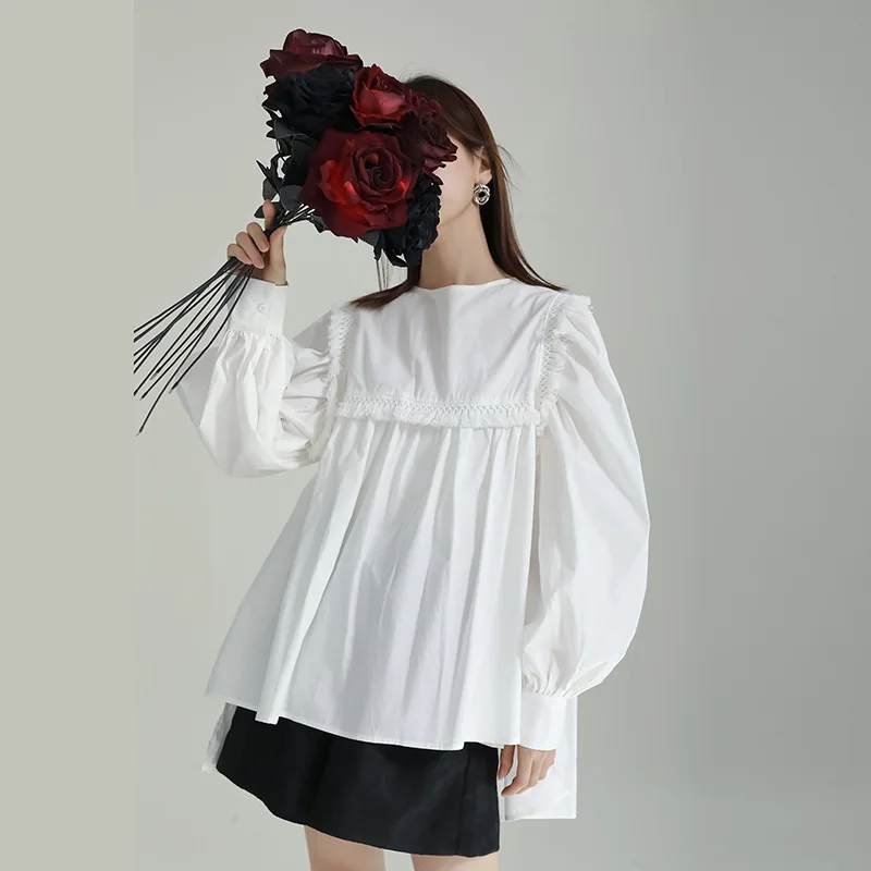 SuperAen 2023 Irregular Splice Tassel Lantern Sleeve Shirt Women's New Design Top Spring Shirt Tops
SuperAen 2023 Irregular Splice Tassel Lantern Sleeve Shirt Women's New Design Top Spring Shirt Tops