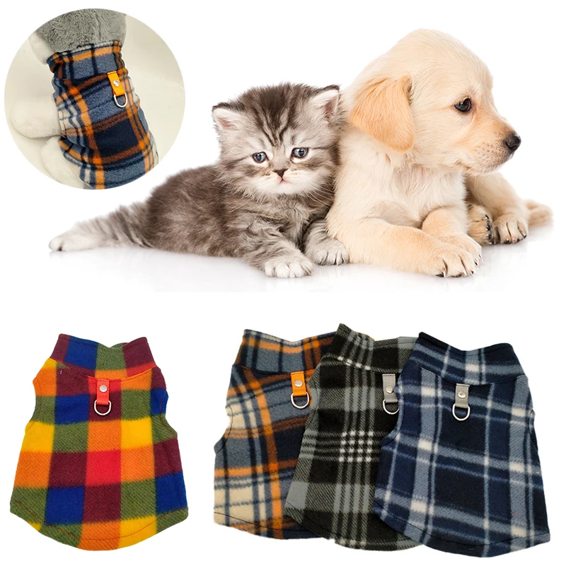 Vintage Plaid Warm Fleece Pet Dog Clothes Autumn Winter Thickened Vest Coat Small Medium Dogs Warm Costume Traction Ring
Vintage Plaid Warm Fleece Pet Dog Clothes Autumn Winter Thickened Vest Coat Small Medium Dogs Warm Costume Traction Ring