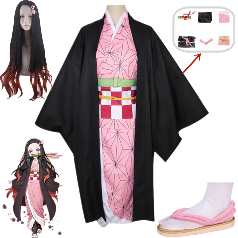 Anime Demon Slayer Kimetsu no Yaiba Cosplay Costume Nezuko Kamado Kimono Uniform Halloween clothes
Anime Demon Slayer Kimetsu no Yaiba Cosplay Costume Nezuko Kamado Kimono Uniform Halloween clothes