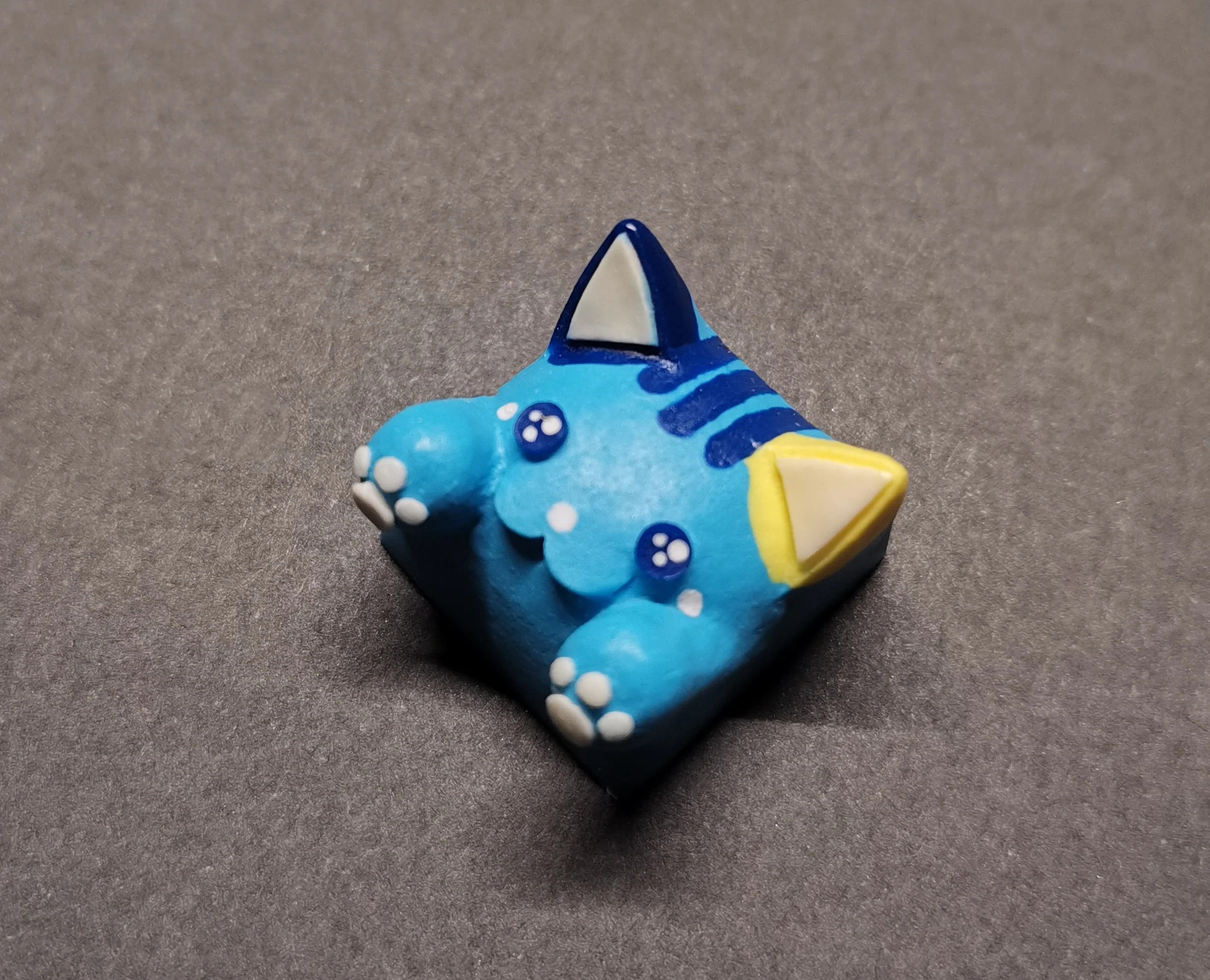 Механическая игровая клавиатура с милым мультяшным котом из смолы ручной работы
