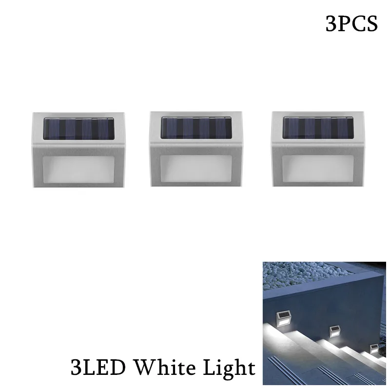 Outdoor Solar Power IP65 Waterproof Stair Step 3Pcs Fence Courtyard Lightings 3/6LED Wall Lamps Streetlights Garden Decoration
Outdoor Solar Power IP65 Waterproof Stair Step 3Pcs Fence Courtyard Lightings 3/6LED Wall Lamps Streetlights Garden Decoration