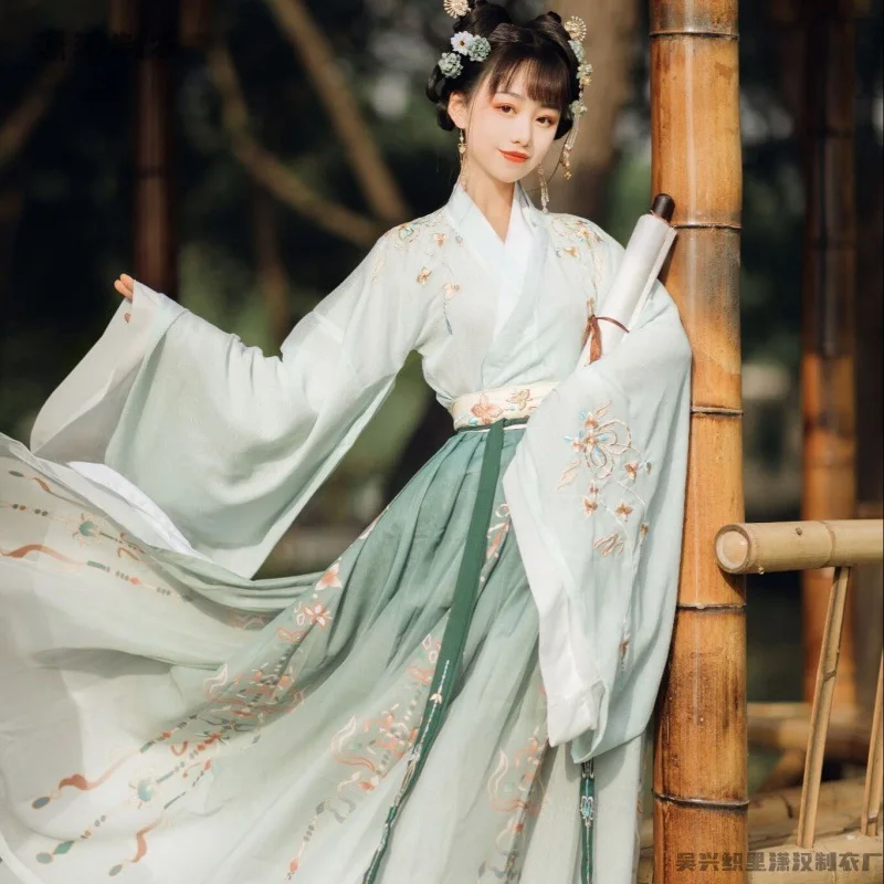 Летняя розовая и зеленая фея юбка Yourqipao с широкими рукавами, платье ханьфу с талией династии Тан, традиционное китайское платье ханьфу для женщин
Летняя розовая и зеленая фея юбка Yourqipao с широкими рукавами, платье ханьфу с талией династии Тан, традиционное китайское платье ханьфу для женщин