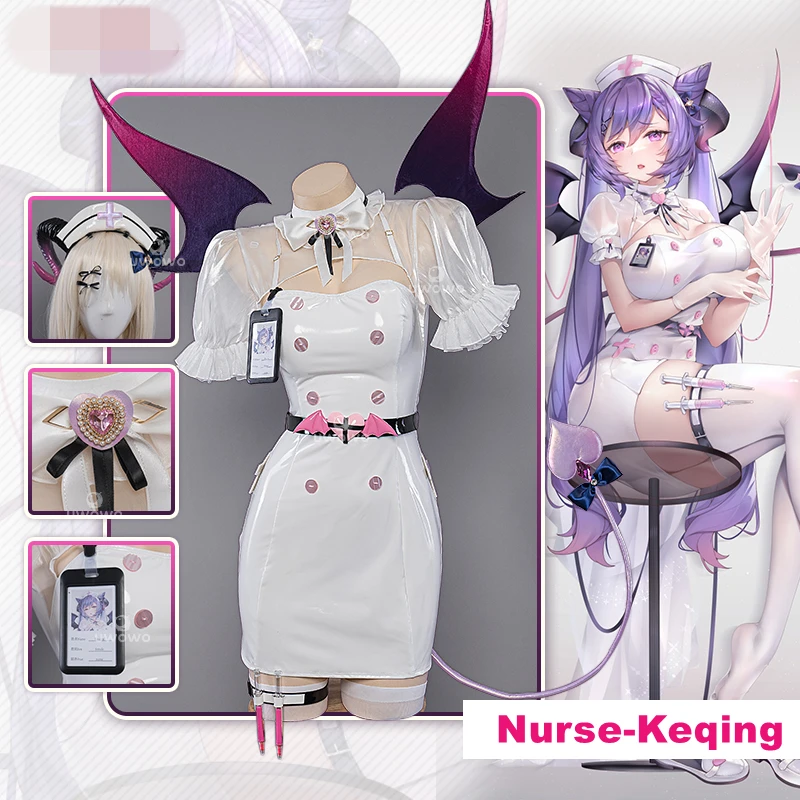 Игра Genshin Impact Косплей Аниме Doujin Keqing пикантная форма медсестры Хэллоуин костюм дьявола Девушка Крылья хвост платье головной убор
Игра Genshin Impact Косплей Аниме Doujin Keqing пикантная форма медсестры Хэллоуин костюм дьявола Девушка Крылья хвост платье головной убор
