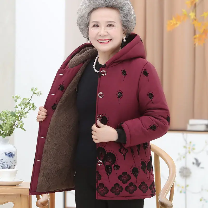 2022 Autumn Winter Women Cotton Padded Jackets New Middle-Aged Elderly Warm Cotton Coats Female Mother's Hooded Parkas F20
2022 Autumn Winter Women Cotton Padded Jackets New Middle-Aged Elderly Warm Cotton Coats Female Mother's Hooded Parkas F20