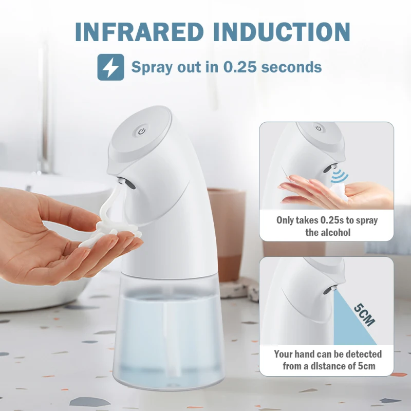 450ml Automatic Foaming Soap Dispenser Portable Touchless Pir Sensor Countertop Soap Dispensers For Kitchen Bathroom
450ml Automatic Foaming Soap Dispenser Portable Touchless Pir Sensor Countertop Soap Dispensers For Kitchen Bathroom
