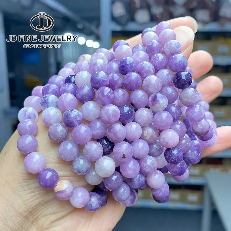 JD Natural Stone Beaded China Lepidolite Bracelet Women Fashion Energy Healing Round Stone Bracelet Yoga Meditation Jewelry Gift
JD Natural Stone Beaded China Lepidolite Bracelet Women Fashion Energy Healing Round Stone Bracelet Yoga Meditation Jewelry Gift