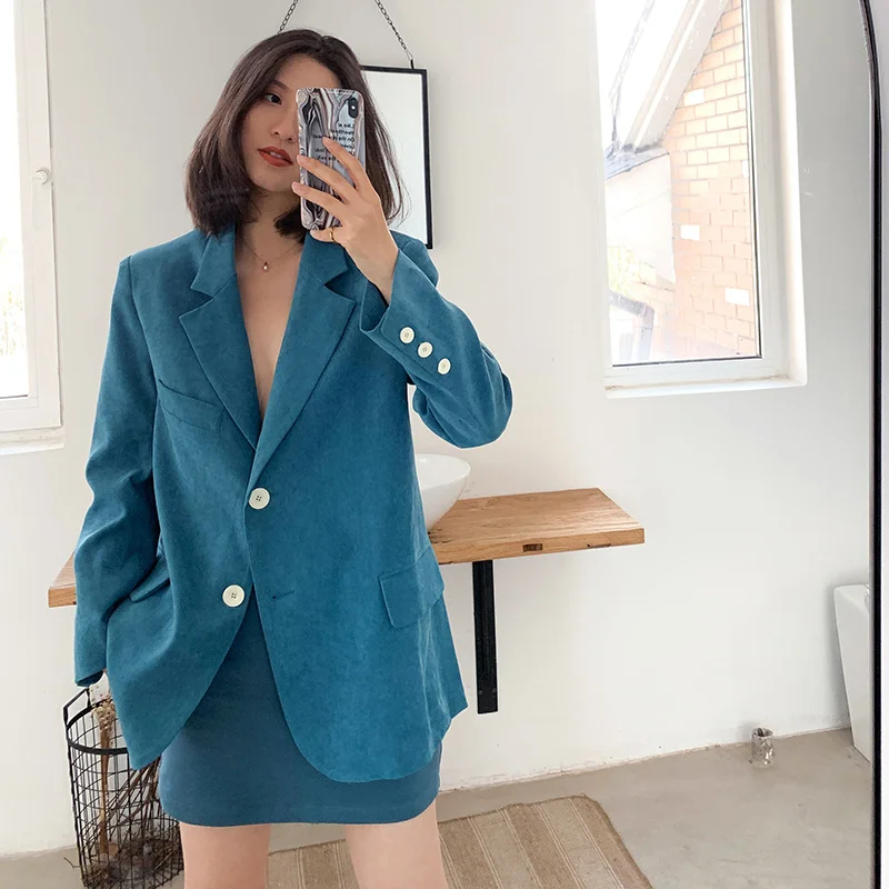 Woman British Style Blazer Spring Autumn 2023 New Chic Casual Blue French Femal Suit Jacket
Woman British Style Blazer Spring Autumn 2023 New Chic Casual Blue French Femal Suit Jacket