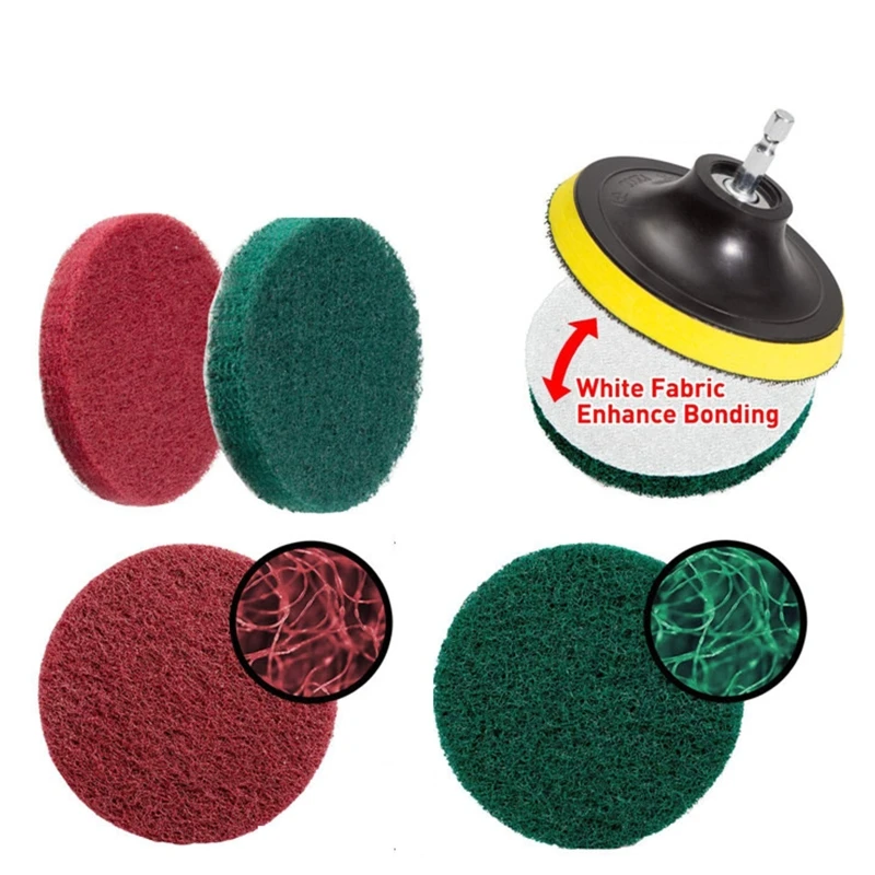 Durable Scrub Pads Drill Brush Cleaner Power Scrubber for Kitchen Bathroom Bathtub Brushes Car Wheel Cleaning Tools 6pcs
Durable Scrub Pads Drill Brush Cleaner Power Scrubber for Kitchen Bathroom Bathtub Brushes Car Wheel Cleaning Tools 6pcs