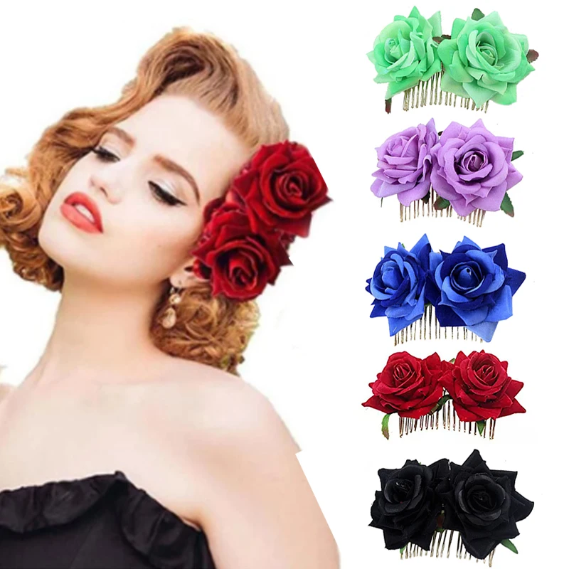 1pc Double Silk Artificial Rose Flower Hair Clip Hair Comb Purple White Hair Clip Wedding Bridal Women Rose Hair Comb Headpiece
1pc Double Silk Artificial Rose Flower Hair Clip Hair Comb Purple White Hair Clip Wedding Bridal Women Rose Hair Comb Headpiece