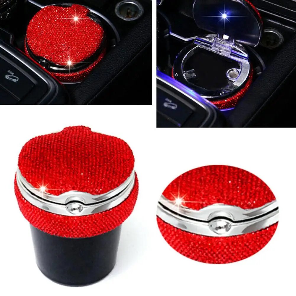 Diamond Car Ashtray With Led Light Fireproof Cigarette Ash Holder Cup Interior Accessories
Diamond Car Ashtray With Led Light Fireproof Cigarette Ash Holder Cup Interior Accessories