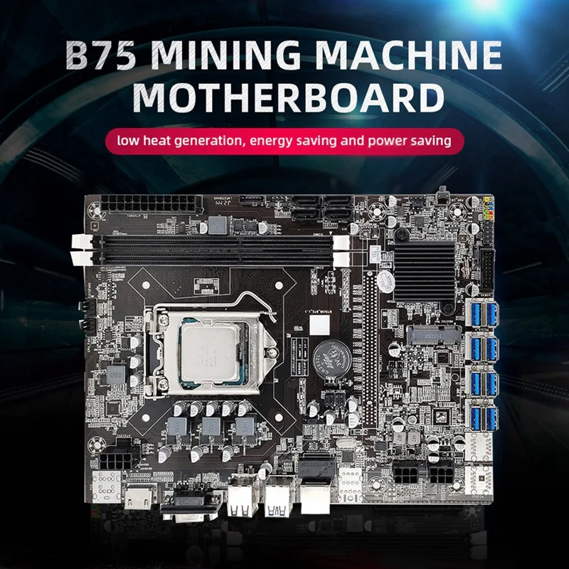 Материнская плата B75 USB BTC для майнинга + ЦП + 4G DDR3 ОЗУ + 120G SSD + SATA кабель + термопаста 8 USB3.0(PCIE1X) LGA1155 DDR3 SATA3.0 
Материнская плата B75 USB BTC для майнинга + ЦП + 4G DDR3 ОЗУ + 120G SSD + SATA кабель + термопаста 8 USB3.0(PCIE1X) LGA1155 DDR3 SATA3.0
