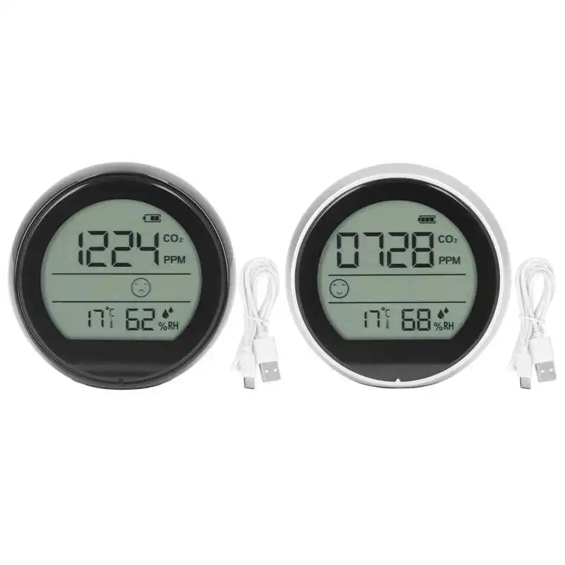 Детектор CO2, точный измеритель температуры, цинковый сплав + ABS с USB-кабелем для производственного склада 
Детектор CO2, точный измеритель температуры, цинковый сплав + ABS с USB-кабелем для производственного склада