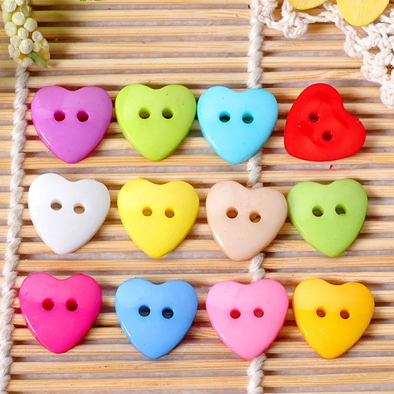 100PC Clothing Buttons Decorative High Quality Heart Button Mixed Random 2 Holes Gift Sewing Love Decor
100PC Clothing Buttons Decorative High Quality Heart Button Mixed Random 2 Holes Gift Sewing Love Decor