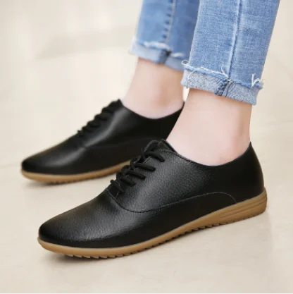Spring Autumn Flat Shoes Women Leather Oxford Shoes Casual Flat Shoes Lace Up Solid Color Fashion Chaussure Femme 2022
Spring Autumn Flat Shoes Women Leather Oxford Shoes Casual Flat Shoes Lace Up Solid Color Fashion Chaussure Femme 2022