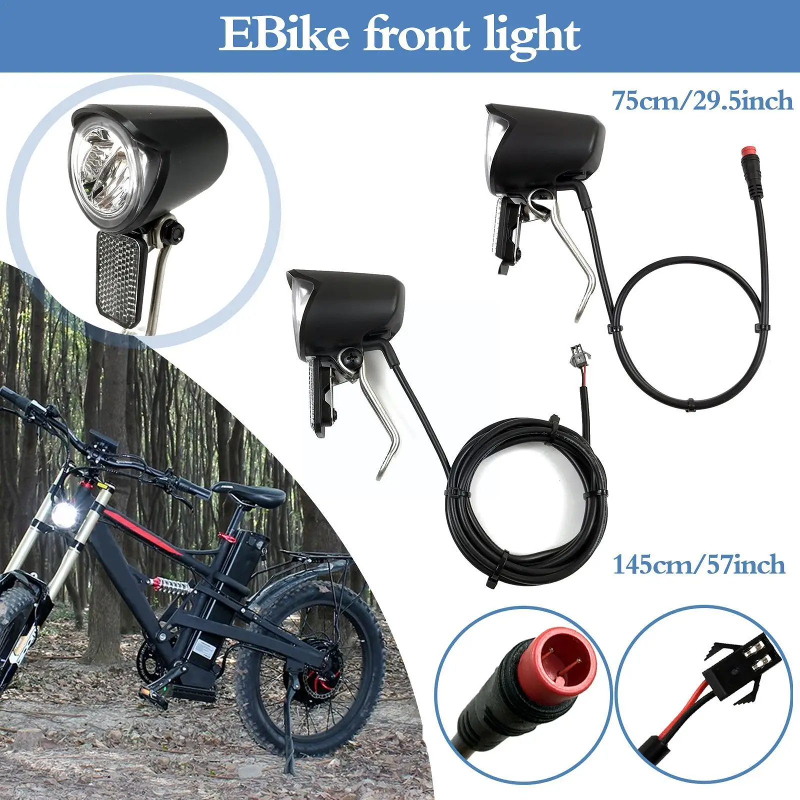Cycling Equipment E-bike Light Headlight Waterproof LED Front Handlebar With 1PCS Ebike Electric Lamp Scooter Light Horn V5T6
Cycling Equipment E-bike Light Headlight Waterproof LED Front Handlebar With 1PCS Ebike Electric Lamp Scooter Light Horn V5T6