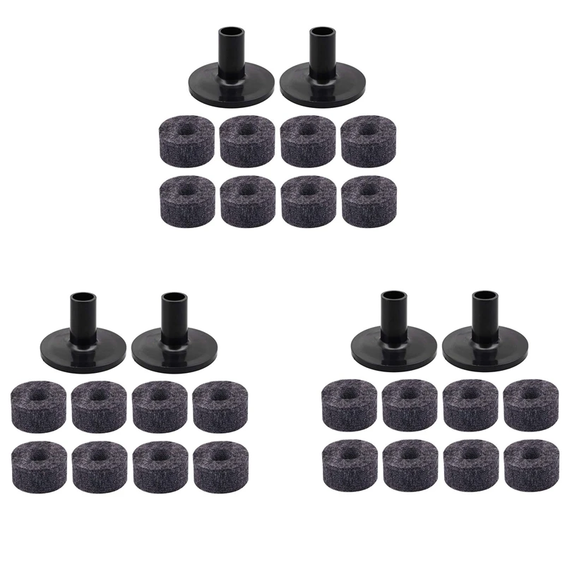 24PCS Cymbal Stand 25Mm Felt Washer + 6PCS Cymbal Sleeves Replacement For Shelf Drum Kit
24PCS Cymbal Stand 25Mm Felt Washer + 6PCS Cymbal Sleeves Replacement For Shelf Drum Kit
