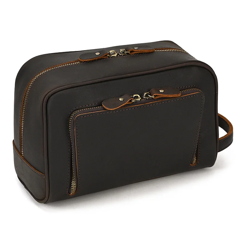 Genuine Leather Toiletry Bag Storage Bag Men Women Retro Crazy Horse Leather Wash Bag Makeup Bag Unisex Travel Pouch
Genuine Leather Toiletry Bag Storage Bag Men Women Retro Crazy Horse Leather Wash Bag Makeup Bag Unisex Travel Pouch