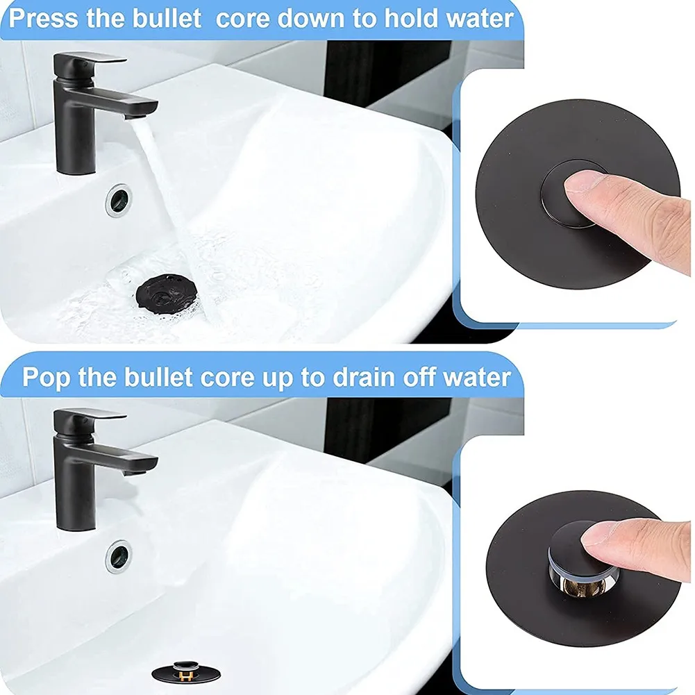 Black Bathroom Sink Plug Filter Universal Wash Basin Core Push Plug Bounce PopUp Stopper Basin Sink Drain Filter Brass
Black Bathroom Sink Plug Filter Universal Wash Basin Core Push Plug Bounce PopUp Stopper Basin Sink Drain Filter Brass