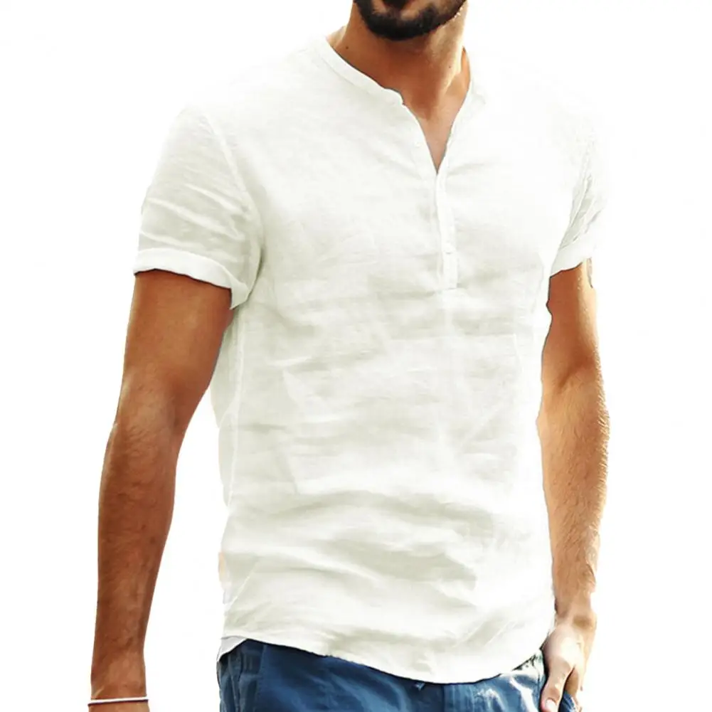 Chic Men Summer T-shirt Breathable Men T-shirt Short Sleeves Pure Color Men T-shirt Daily Wear
Chic Men Summer T-shirt Breathable Men T-shirt Short Sleeves Pure Color Men T-shirt Daily Wear