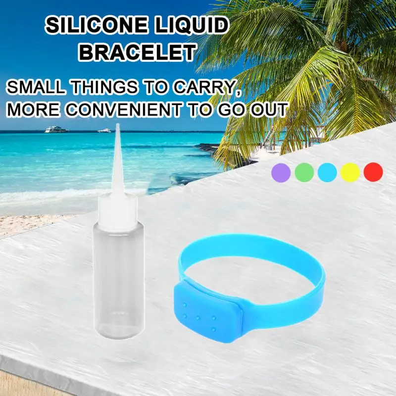 

Hand Sanitizer Disinfectant Sub-packing Silicone Bracelet Wristband Hand Dispenser Wearable Hand Sanitizer Dispenser Pumps Sale!