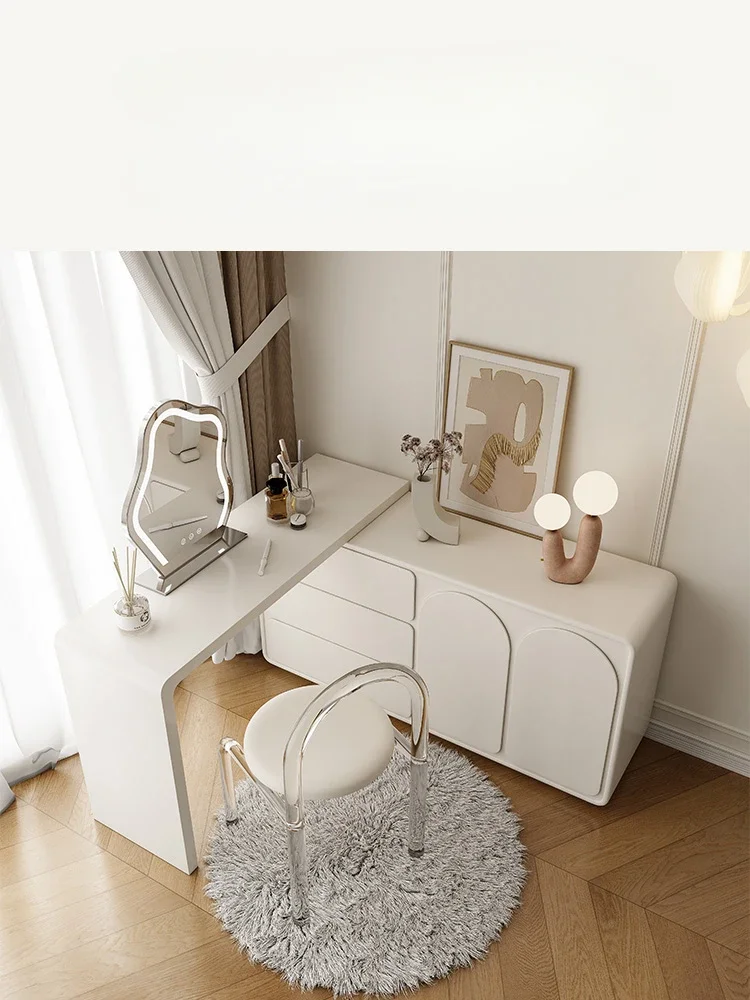 Modern cream wind telescopic dressing table bedroom advanced modern French dressing table closet
Modern cream wind telescopic dressing table bedroom advanced modern French dressing table closet