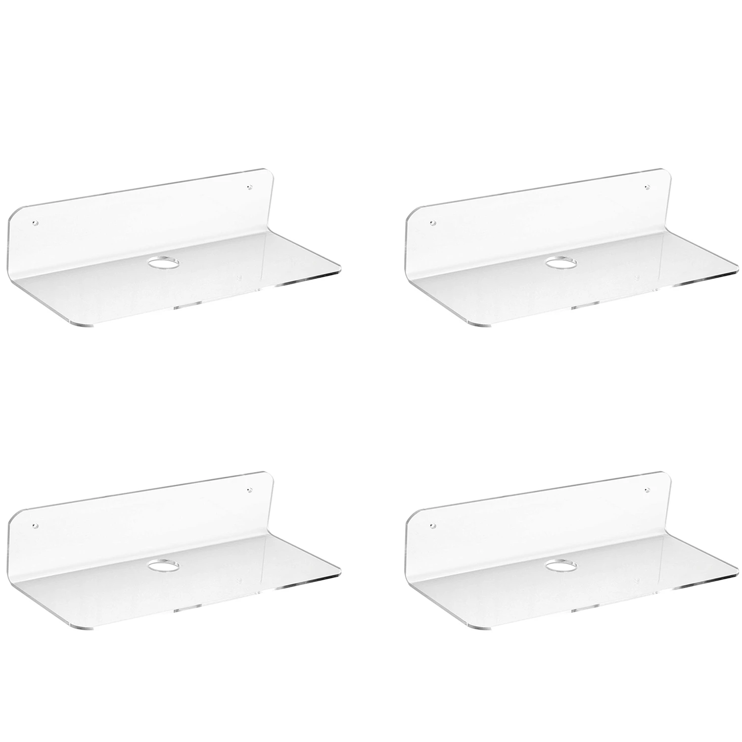 Acrylic Floating Wall Shelves Set of 4, Flexible Use of Wall Space, Adhesive Display Shelf for Smart Speaker Clear
Acrylic Floating Wall Shelves Set of 4, Flexible Use of Wall Space, Adhesive Display Shelf for Smart Speaker Clear