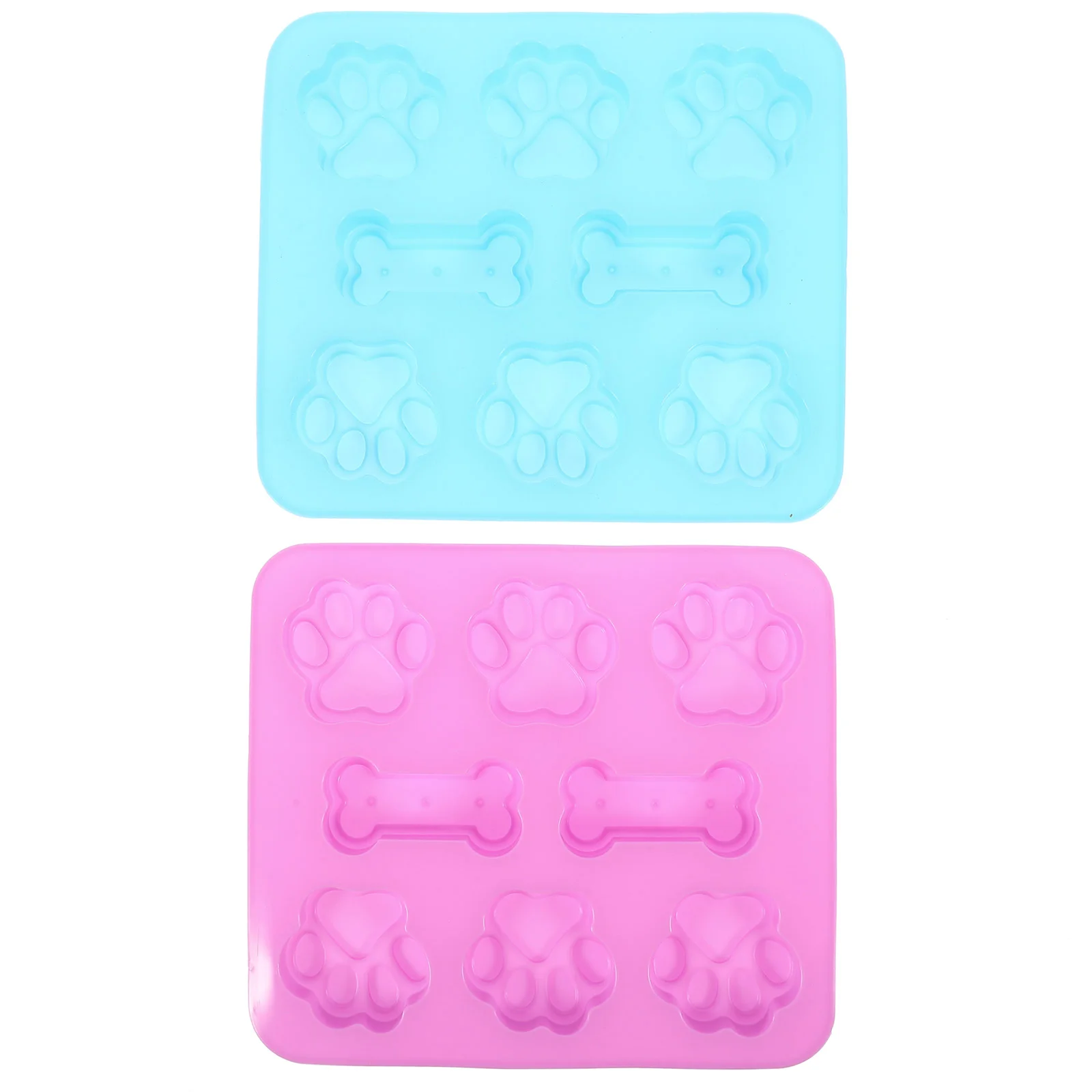 2 Pcs Para Chocolate Dog Paw Treat Molds Baking Freezing Silicone Mat Treats Bone 
2 Pcs Para Chocolate Dog Paw Treat Molds Baking Freezing Silicone Mat Treats Bone